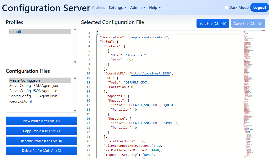 config server ui
